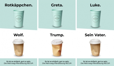 ReCup startet Werbe-Offensive gegen Plastikmüll - Pfiffig und kommunikationsstark: die Kastner-Kampagne für RECUP - Abbildungen: Kastner